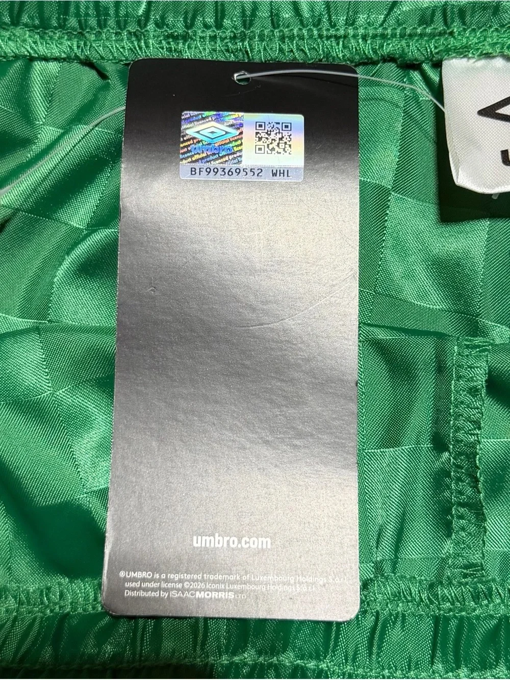 Umbro Mexico Soccer Checkered Shorts Green Vintage Style Shiny Mens Large NEW